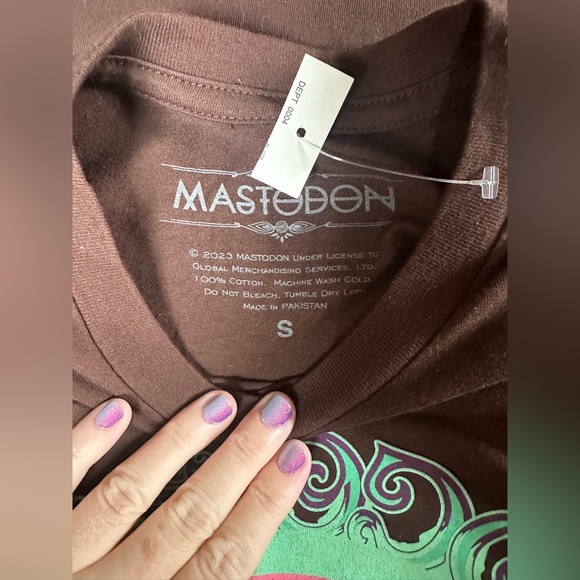 ๐ NWT Mastodon Mushroom Forest Boyfriend Fit T-shirt size small Hot Topic ๐ - Picture 7 of 8